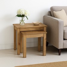 Nest of Tables Set Solid Pine