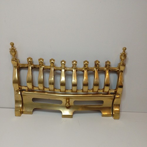 Solid brass fireplace fender - brass,