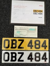 Dateless OBZ484 Number Plate