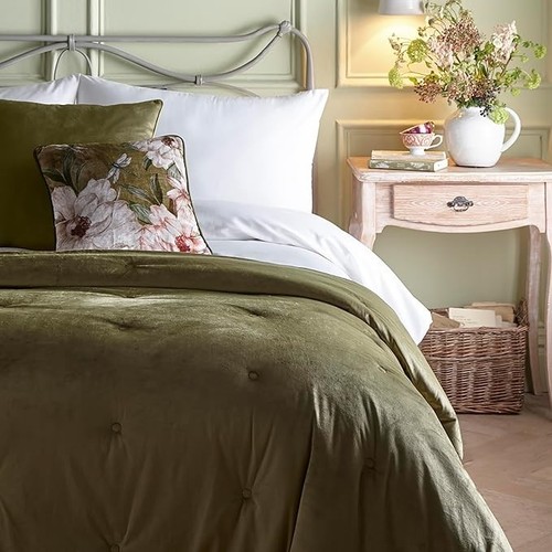 Bedspread olive green - bedspread,