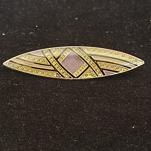 Enamel brooch art - brooch, deco