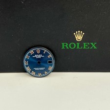 Rolex Oyster Perpetual Date Ladies 26mm Blue Dial Silver Roman Jubilee 69174