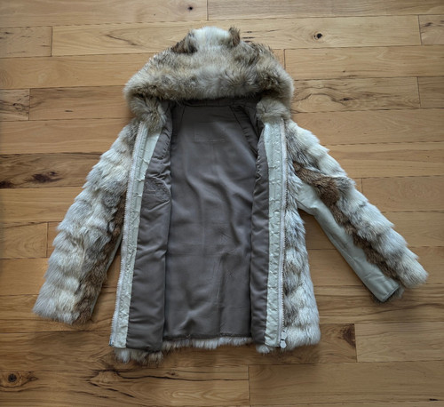 Coyote genuine fur coat - genuine,