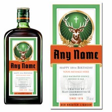 Personalised Jagermeister Label Novelty Gift Christmas Xmas Idea