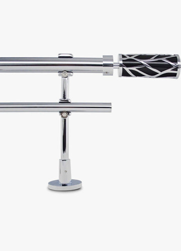 Adjustable double curtain pole - double,