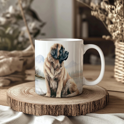 Leonberger lake 11oz ceramic - leonberger,