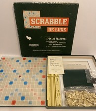 Vintage 1973 Scrabble Deluxe Board Game With Turntable & Scoring Racks - Spears