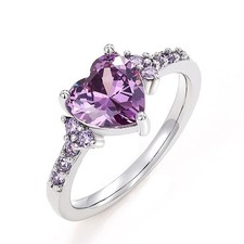 Silver plated purple heart - silver,