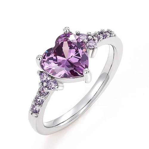 Silver plated purple heart - plated,