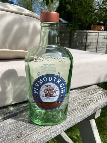Plymouth gin bottle - bottle, (empty)