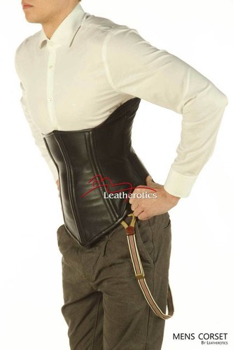 Men leather corset tight - leather,