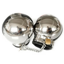 Bondage Set Heavy Stainless Steel Helmet Handcuffs Ball Cuffs Adults Game BDSM