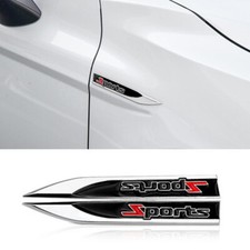 2PCS Metal SPORT Side Badge Sticker Car Door Fender Sport Emblem Car Accessories