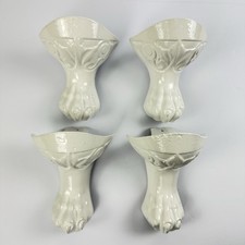 4 Vintage White Cast Iron