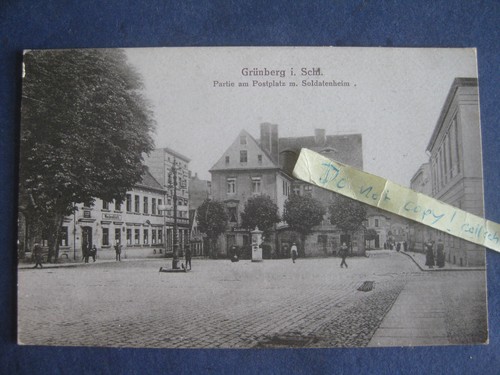 Old litho postcard grünberg - old,