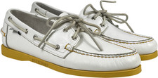 SEBAGO White Leather Boat Deck