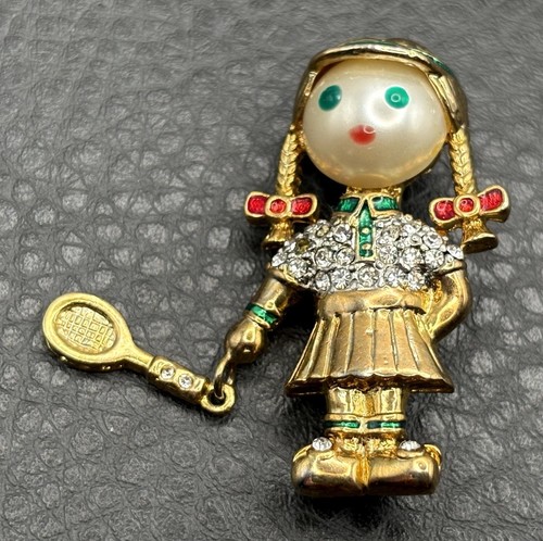 Vtg girl tennis player - tennis, racket