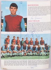 WEST HAM signed 1969 Team