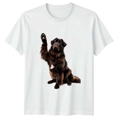 Waving newfoundland dog - newfoundland,