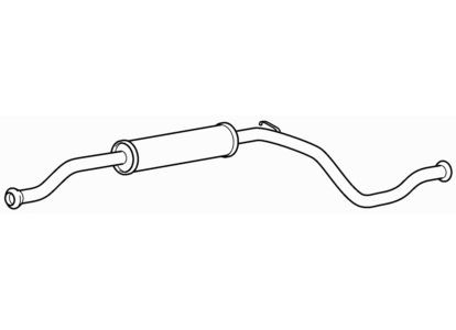 Centre exhaust middle silencer - middle,