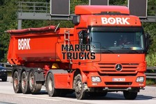 Truck Photo Mercedes-Benz Actros Tipping Trailer Germany Red Bork #i2lt