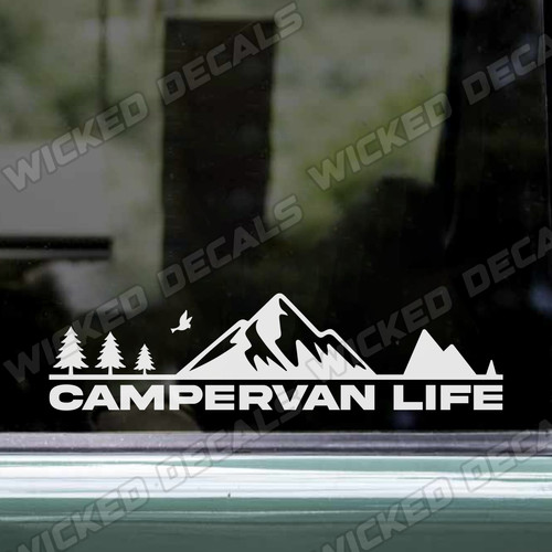 Camper van life mountain vinyl - life,
