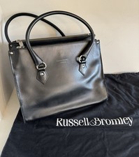 Russell Bromley Black Leather Handbag Good Used Condition with Dust Bag