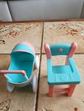 Small Dolls Pram and High