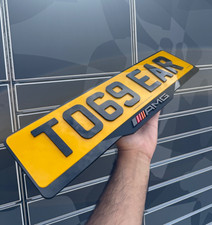 1 x Acrylic Premium Exclusive AMG Car Number Plate Holder Surround - German