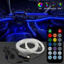 RGB LED Interior Strip Light Car Ambient Atmosphere Lighting with Remote Control