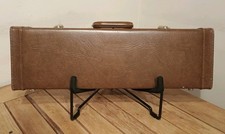 Straight Soprano Sax Hard Shell Faux Brown Leather Wooden Case