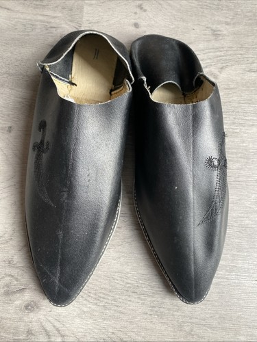 Moroccan leather babouche - moroccan,