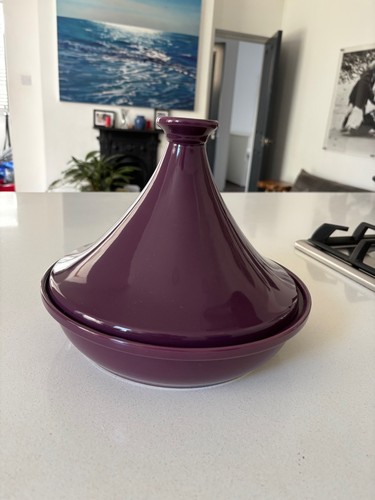 Purple ceramic tagine cooking - purple,