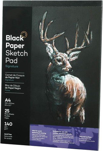 Black sketch pad - black,