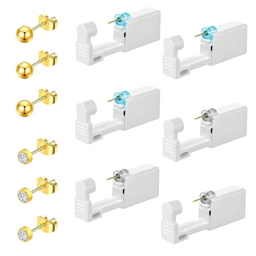 Self ear piercing gun kit - gun, 6