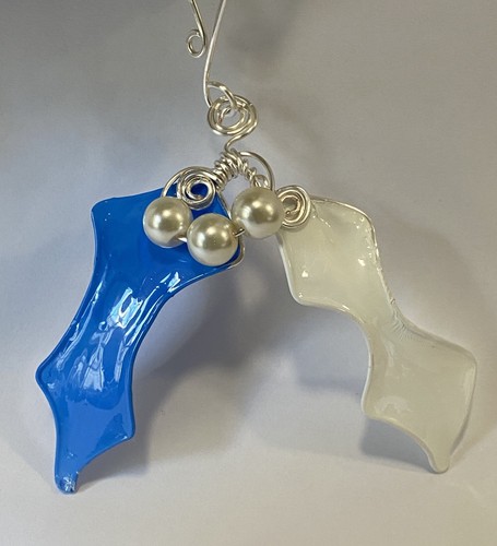 Unique light blue white - light, blue/white