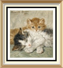 Henriette Ronner Knip Cat Painting Home Decor Wall Art Print Sleepy Kittens