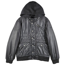 Guess Mens Black Hooded Winter Jacket Size Large L