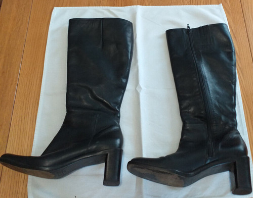 Ladies talbots black leather - talbots,