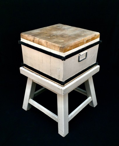 Antique wooden butchers block - antique,