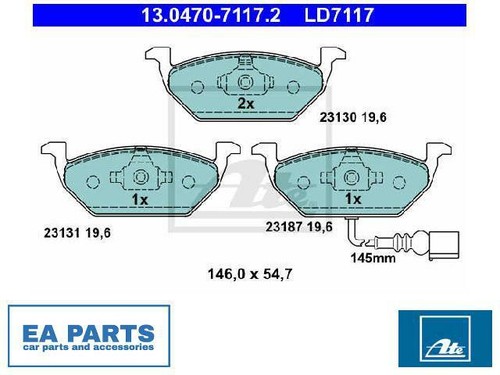 Brake pad set - disc,