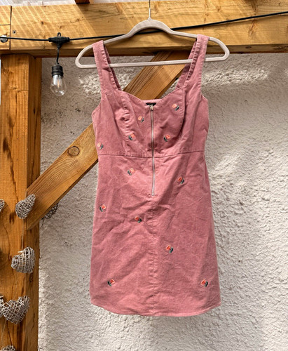 Topshop pink corduroy floral - corduroy,