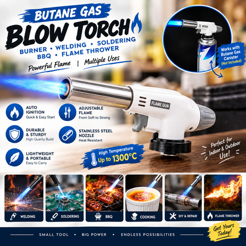 Butane gas blow torch - gas,