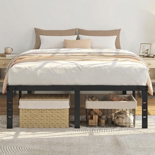 Black heavy duty bed frame - black,