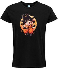 Kid Goku Jumping Graphic T-Shirt Design 3