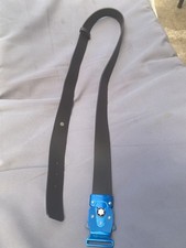 Montblanc Blue M Lock 4810 Buckle Genuine Leather Belt Men’s 10cpl No Box