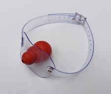 Clear PVC Face Mask with Rubber Gag for BDSM/Bondage/Roleplay