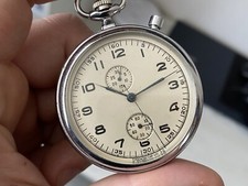 Vintage Pocket Watch Chronograph Second Moscow Watch Factory 1953 USSR