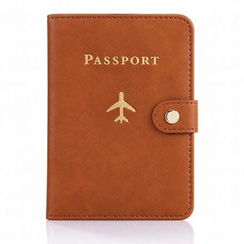 Leather passport holder - passport, cover