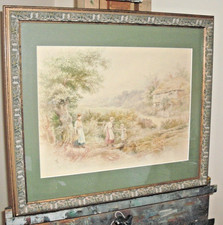 Original victorian watercolour - victorian,